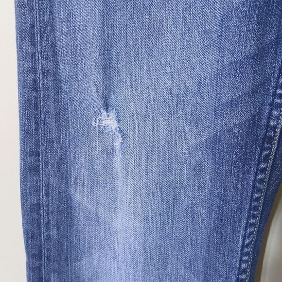 All Saints Reed Straight Leg Jeans Mens Size 32 Distressed Button Fly - Picture 5 of 13